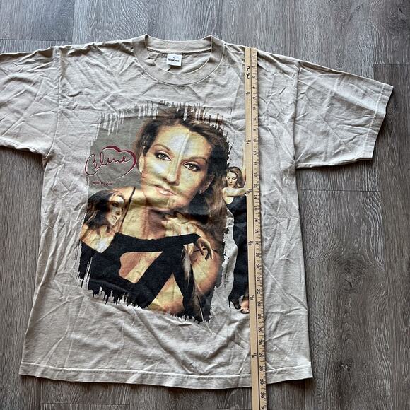 Vintage 1998 Celine Dion Lets Talk About Love World Tour T Shirt Mens XL Rap T - Picture 10 of 11